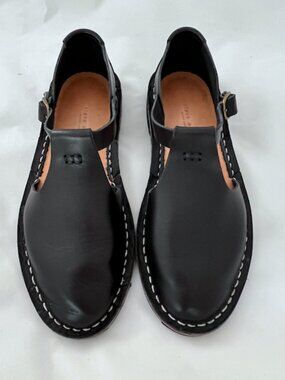 Steve Mono Black Leather Shoes - EU 39 / UK 6 - Worn Twice
